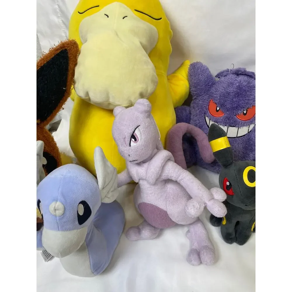 Pokémon Plushie Lot of 9 Bandai, Pokemon, Pikachu, Psyduck, etc